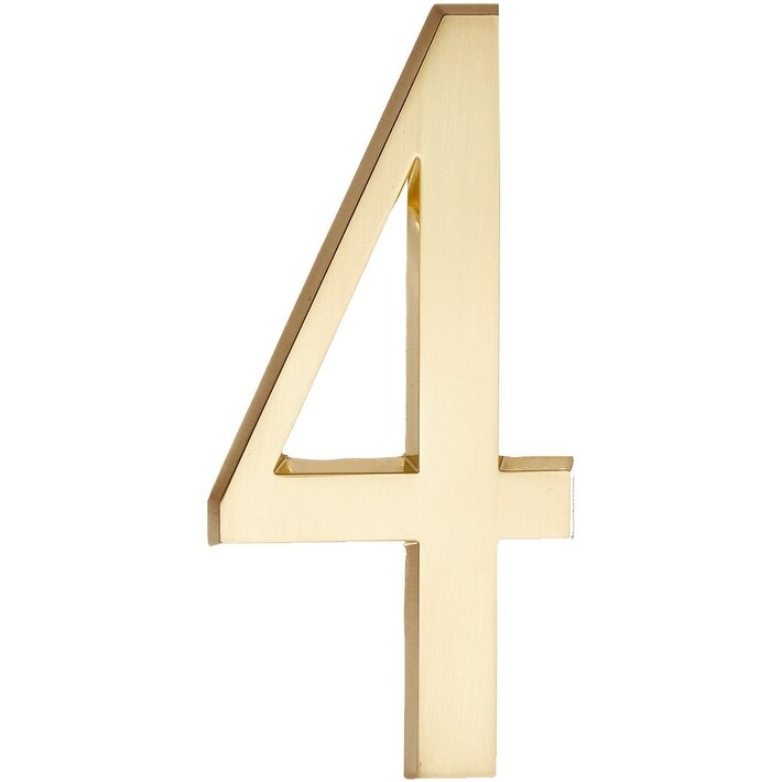 Whitehall 4.75" Wall Hanging Number 2 Satin Brass 