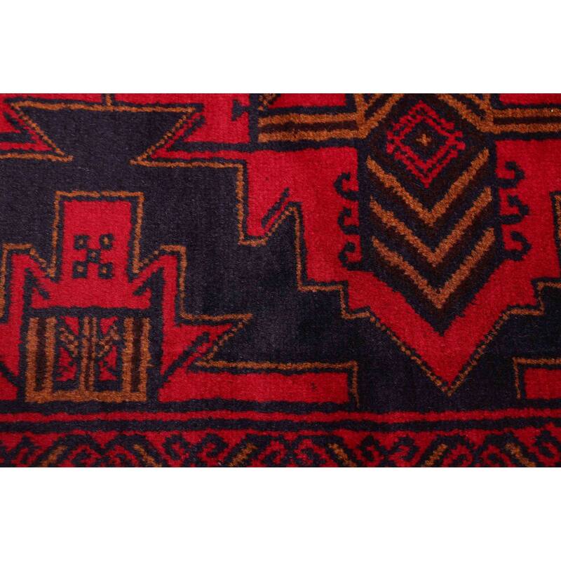 ECARPETGALLERY Hand-knotted Teimani Red Wool Rug - 3'5 x 6'7
