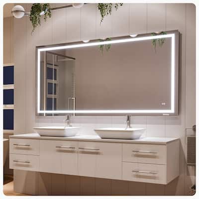 Eviva Glow 72" x 36" Rectangular Frameless Mirror - Clear