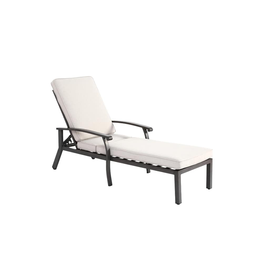 Aluminium Cast Lounge Chair, Adjustable Reclining Rust-Resistant Aluminum Cast Poolside Chaise Lounge