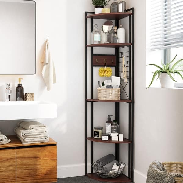 5tier Corner Display Stand Corner Shelves Storage Rack Bookshelf Bed