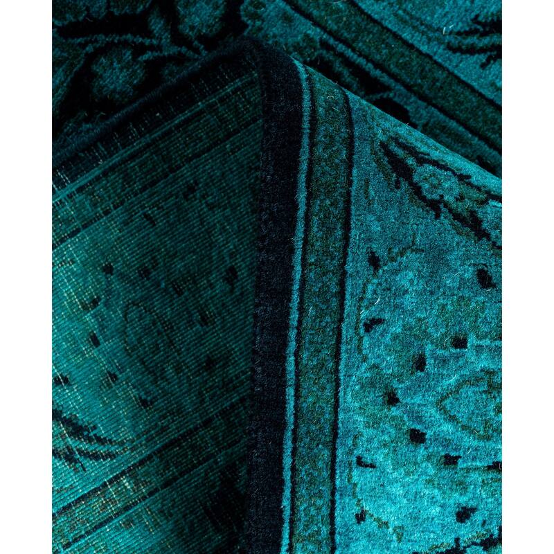 Overdyed One-of-a-Kind Hand-Knotted Area Rug - Black - 2' 8" x 18' 1"