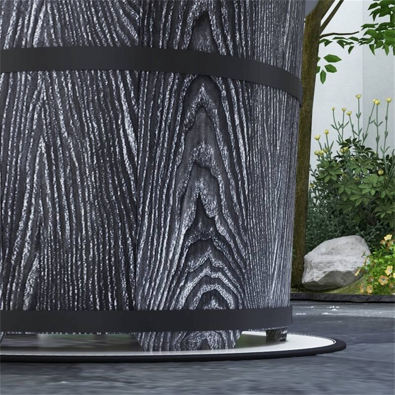 Smokeless Wood Burning Fire Pit with Fireproof Mat Outdoor Patio Heater Magnesium Oxide - 20.5" Dia. x 15.25" H