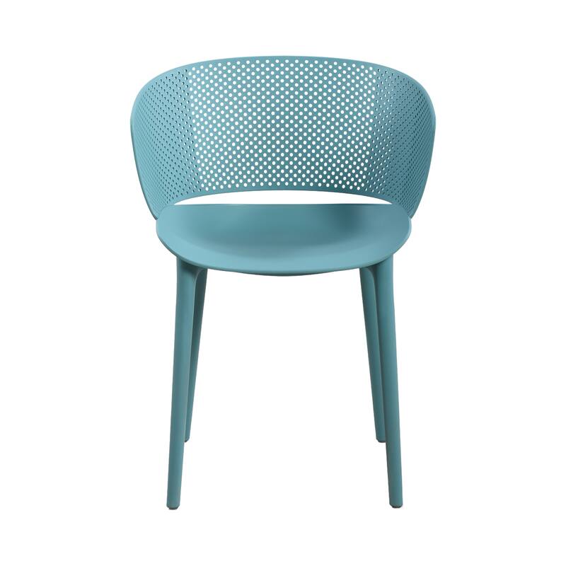 Christopher Knight Home - Gerald Modern Outdoor Plastic Dining Chair (Set of 2)