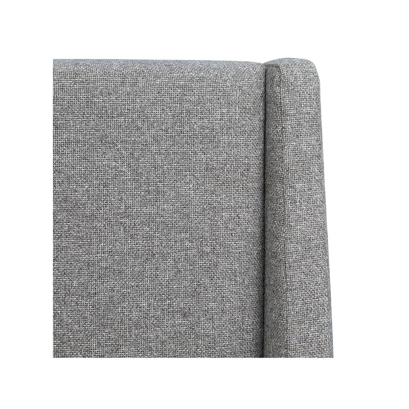 Magnussen Home Lindon Belgian Wheat And Coffee Bean Grey Upholstered Island Bed
