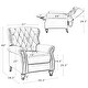 preview thumbnail 14 of 45, HULALA HOME Genuine Leather Nailhead Trim Pushback Recliner with Rolled Arms
