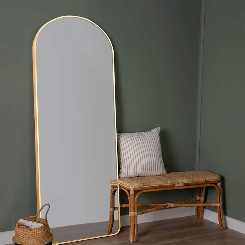 Lumioca Arch Floor & Full Length Gold Framed Wall Mirror