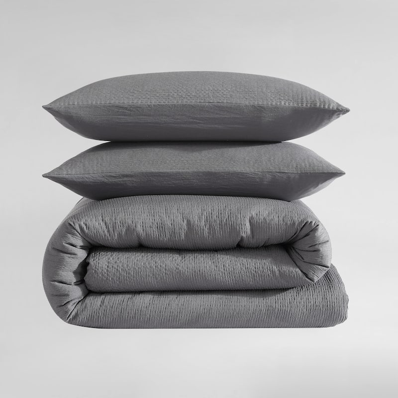 Calvin Klein Seersucker 3 Piece Comforter Set