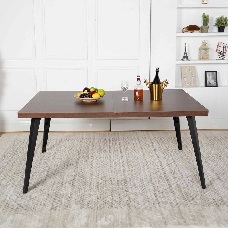 Homy Casa 5-Piece Modern Dining Set with Rectangular Table and 4 Upholstered Chairs