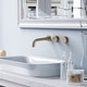 preview thumbnail 17 of 20, Solid Brass 2-Round Knob Handle Wall Mounted Bathroom Faucet