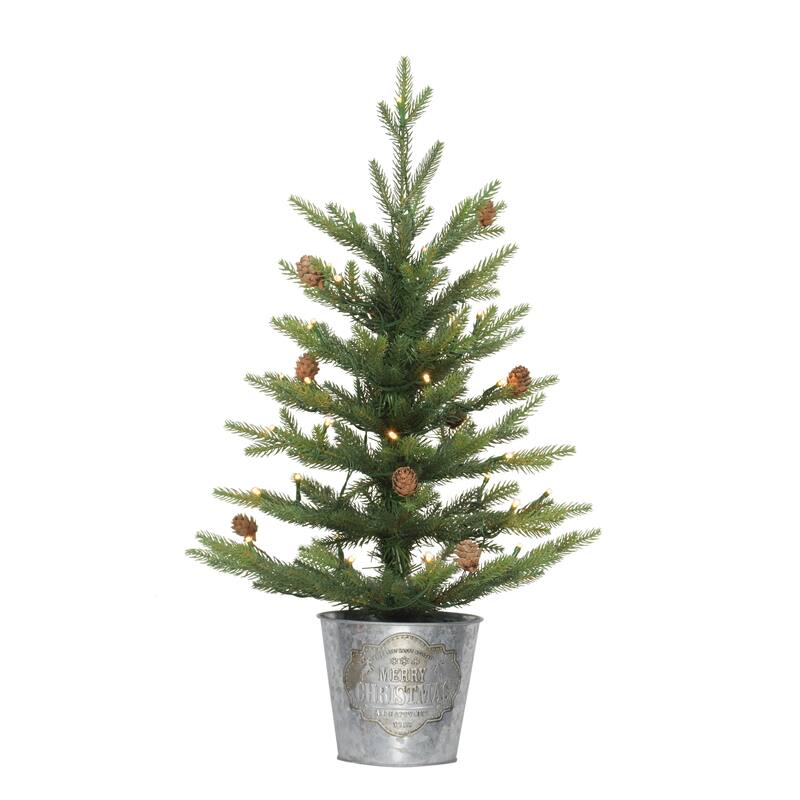 Puleo International Pre-Lit 2 ft Tabletop Artificial Christmas Tree