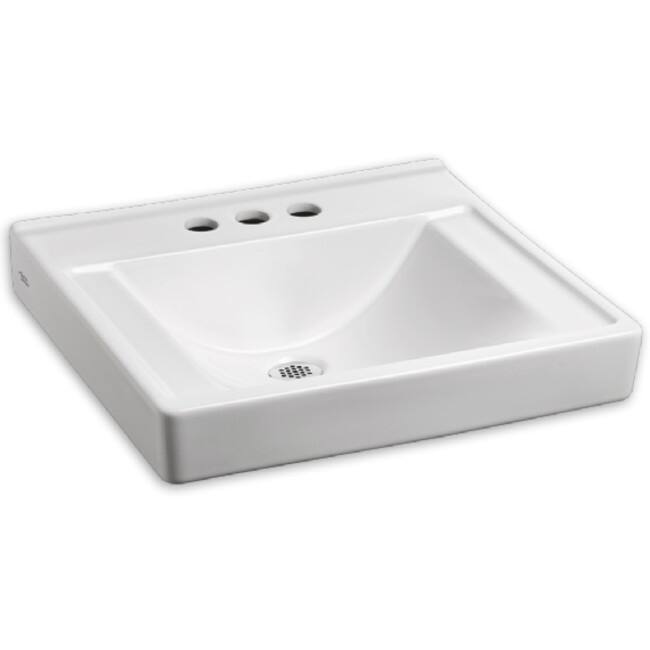 American Standard Decorum 20" Wall Mounted Bathroom Sink with - White