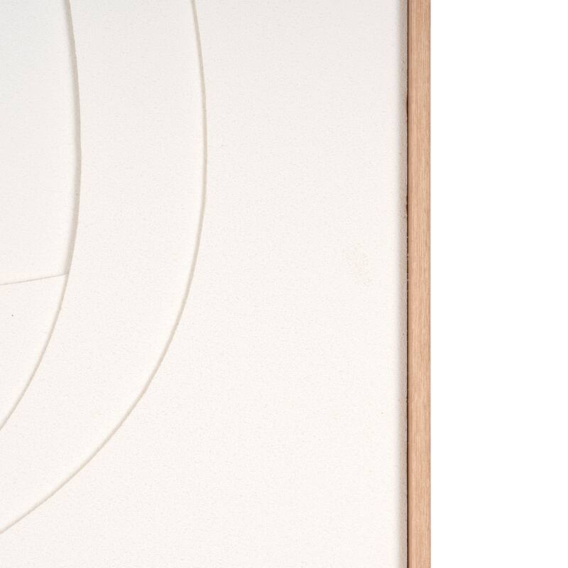 HomeRoots White Curvy Geo Trio Brown Shadowbox Wall Art