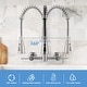 preview thumbnail 24 of 27, Dornberg Wall Mounted Pull Down Bridge Kitchen Faucet