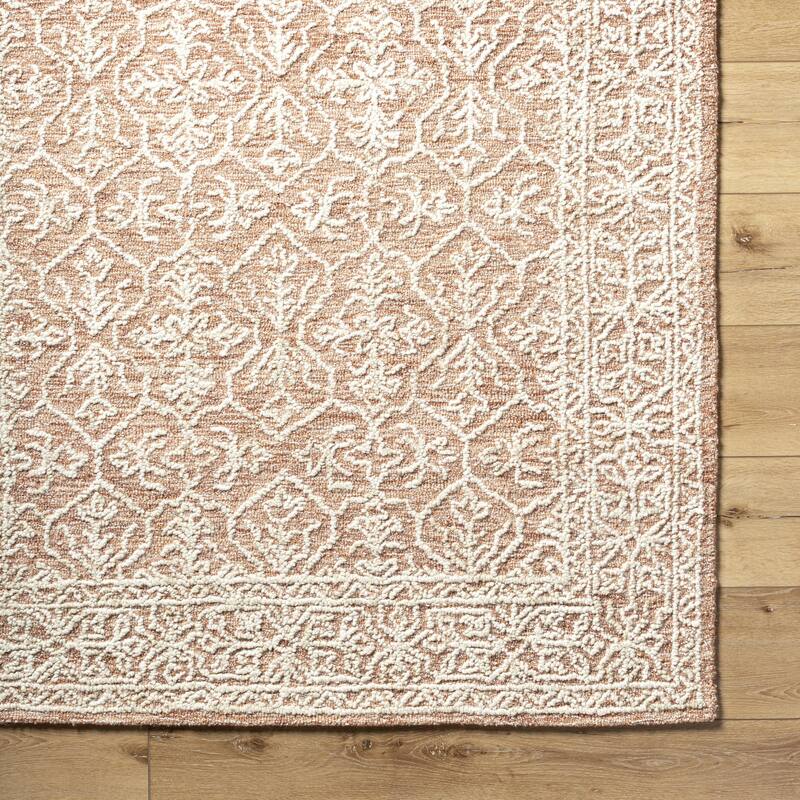 Livabliss Sicily Casual Solid Color Wool Area Rug