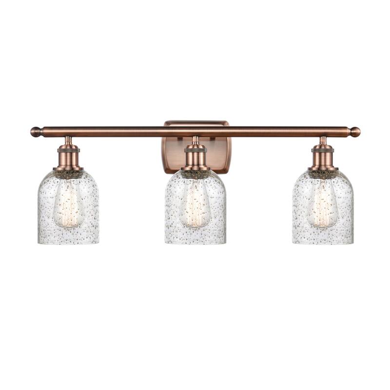 Innovations Lighting 516-3W-12-26 Caledonia Vanity Caledonia 3 Light - Mica / Antique Copper