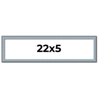 22x5 Frame Rustic Sky Blue Solid Wood Picture Frame | 0.75 Inch