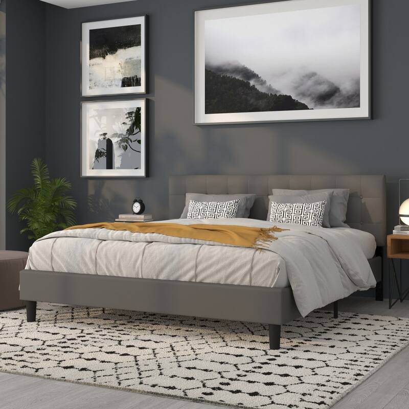Button Tufted Upholstered Headboard