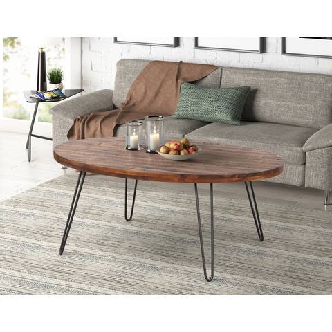 Raffles 44" Wood Oval Cocktail Table