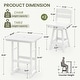 preview thumbnail 28 of 48, 3-Piece HDPE Counter Height Bar Set with 2 24.8'' Height Swivel Bar Stools and 29.92'' W Square Bar Table,Pub table sets of 3