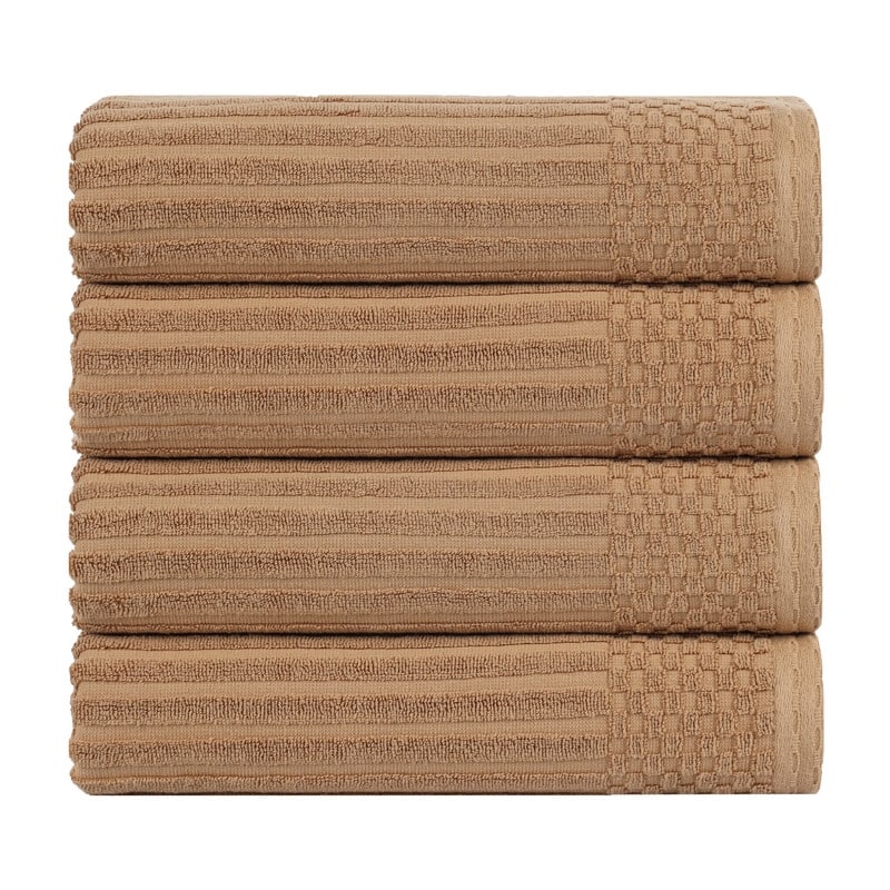 Superior Soho Ribbed Cotton Bath Towel Set of 4