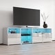 preview thumbnail 29 of 39, Roma 79-inch Wide Glossy TV Stand with 16-color LEDs