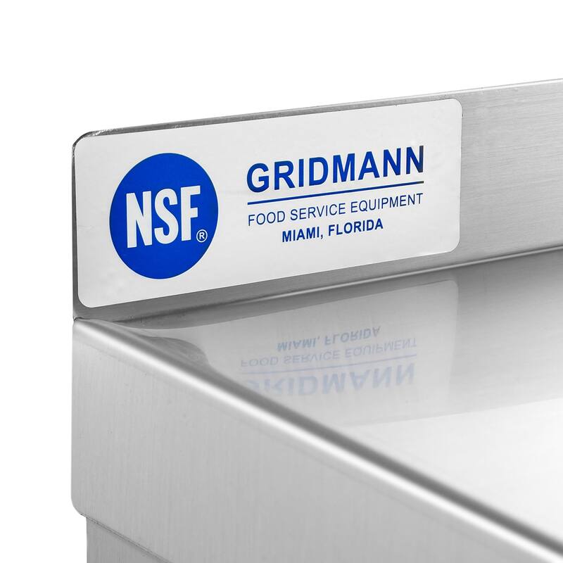 72 x 18in NSF Stainless Steel WallMount Shelf - 18" x 72"