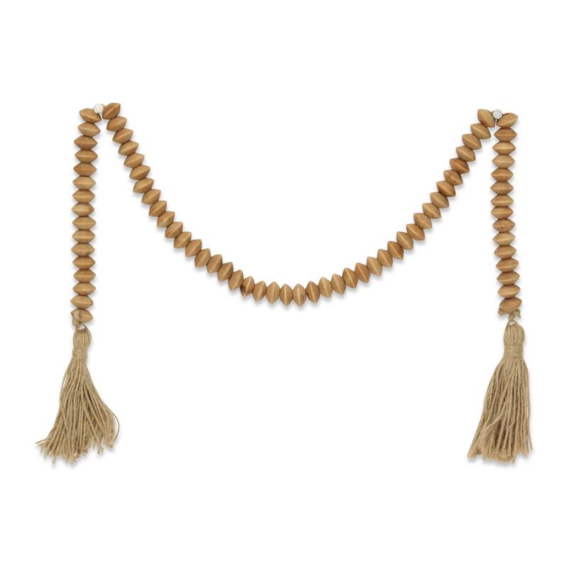 Akaida Brown Wooden Abacus Styled Bead Tassel Decor