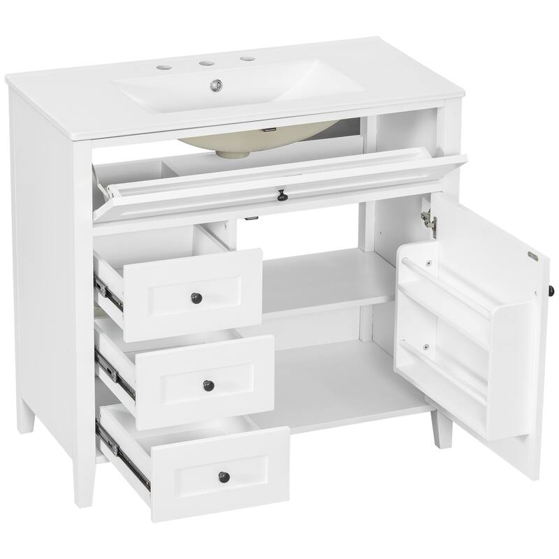 GDFStudio - Adrian Montgomery Modern Freestanding Bathroom Vanity