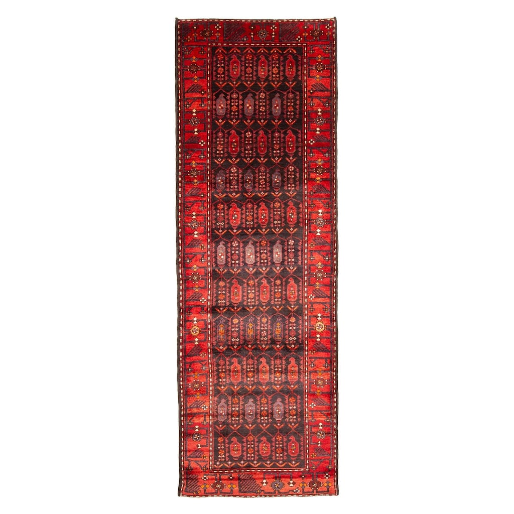 ECARPETGALLERY Hand-knotted Anadol Navy Wool Rug - 3'7 x 11'2