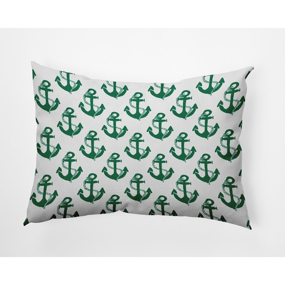 Anchor Pattern Indoor/Outdoor Throw Pillow