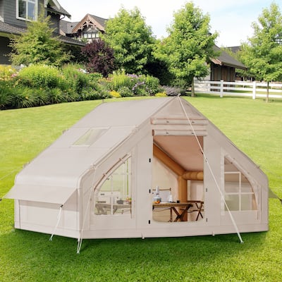Extra Large Inflatable Camping Tent Waterproof Blow Up House Tents with Pump and Explosion Proof Valve for 2/4/6 People