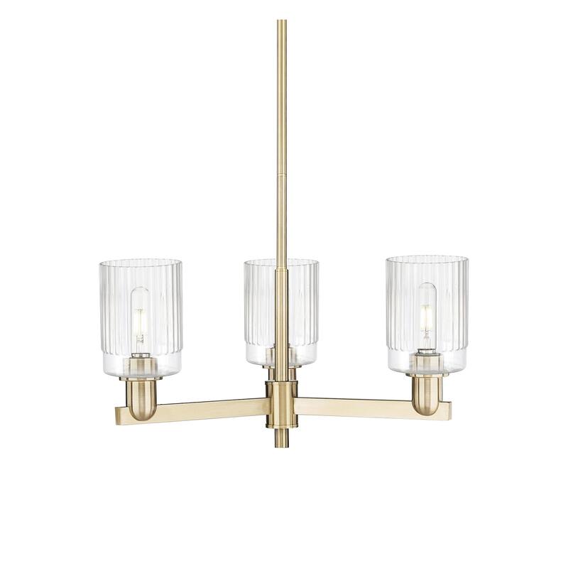 Innovations Lighting 716-3CR-11-27 Hadley Chandelier Hadley 3 Light - Champagne Bronze / Clear
