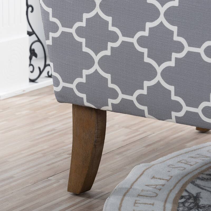 Modern 28.54" Upholstered Accent Chair with Solid Wood Frame and Nailheads for Living Room