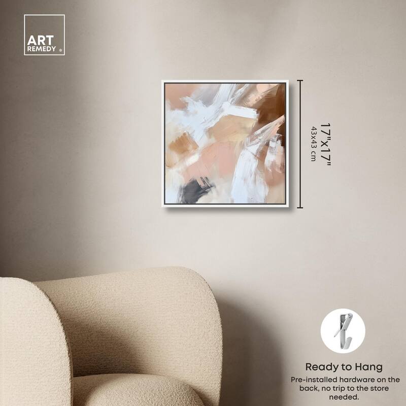 Taupe and Ash I Canvas by Art Remedy