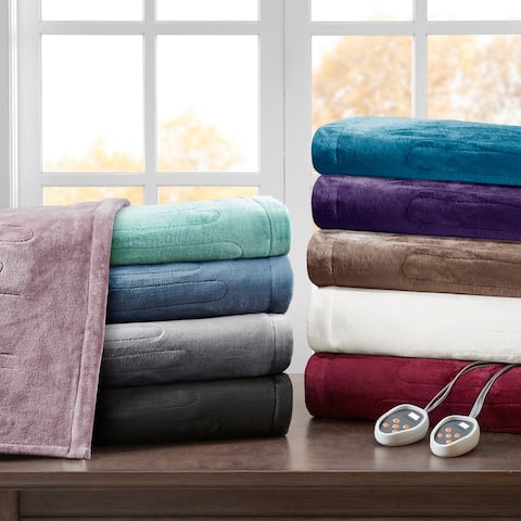 Beautyrest Heated Plush Secure Comfort Blanket