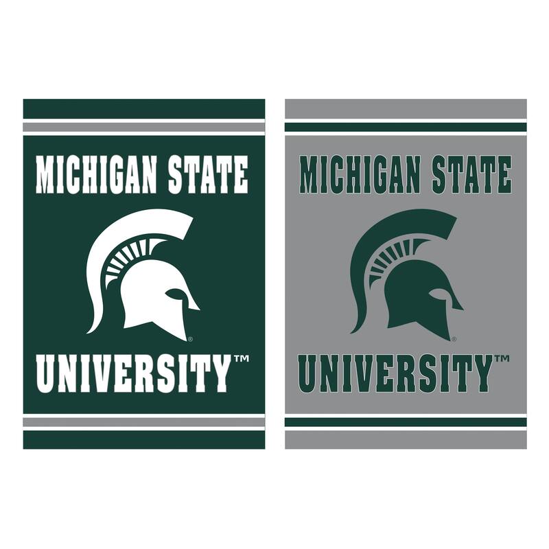 Embossed Suede Flag, Garden Size, Michigan State University