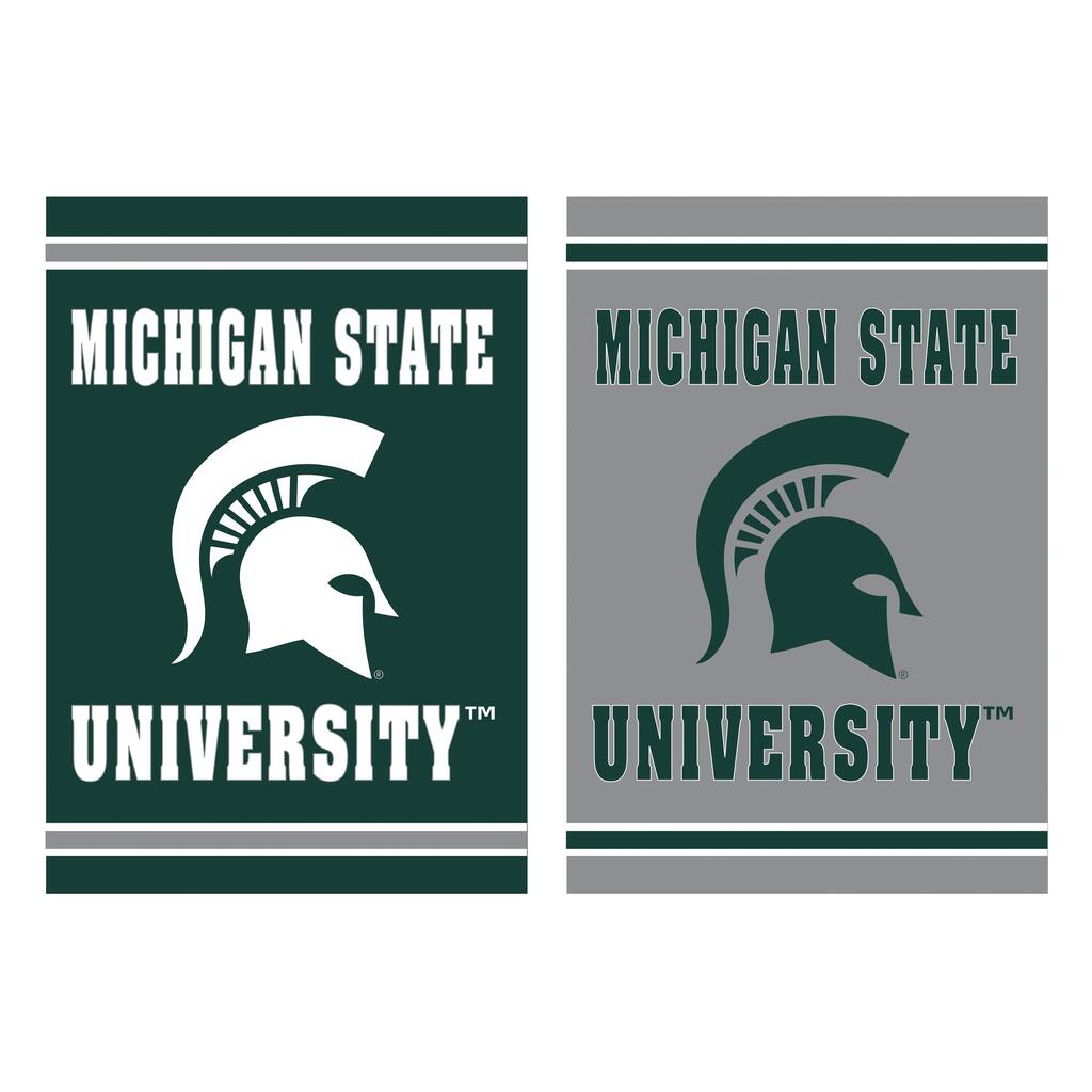 Embossed Suede Flag, Garden Size, Michigan State University