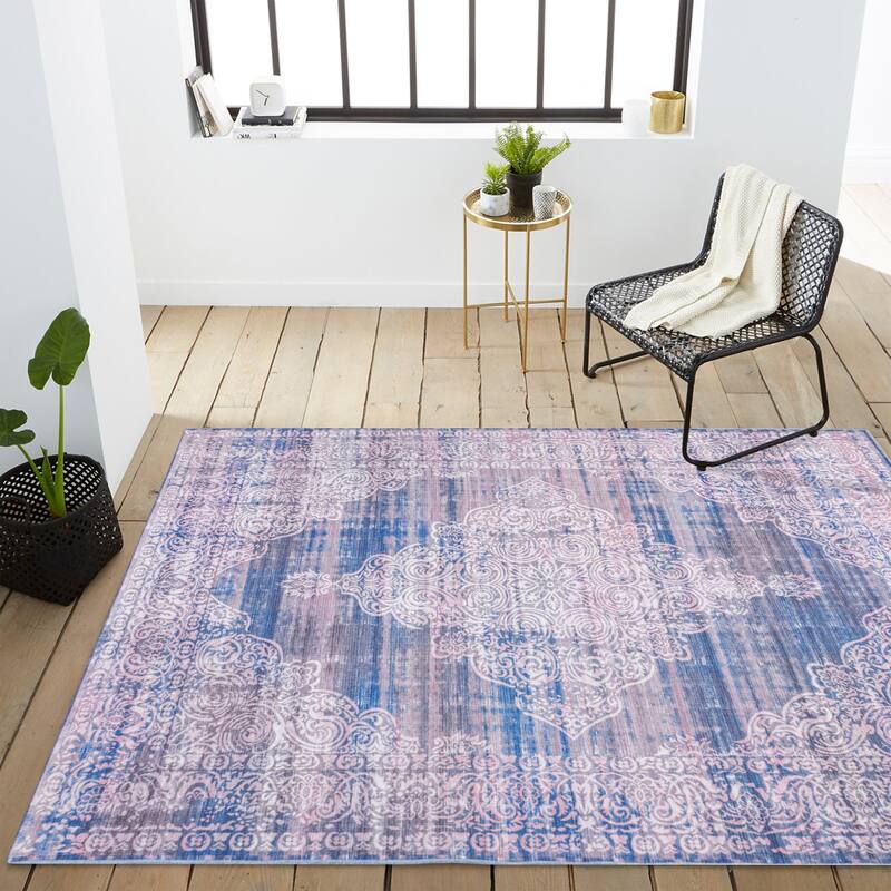 JONATHAN Y Asa Bohemian Medallion Machine Washable Area Rug