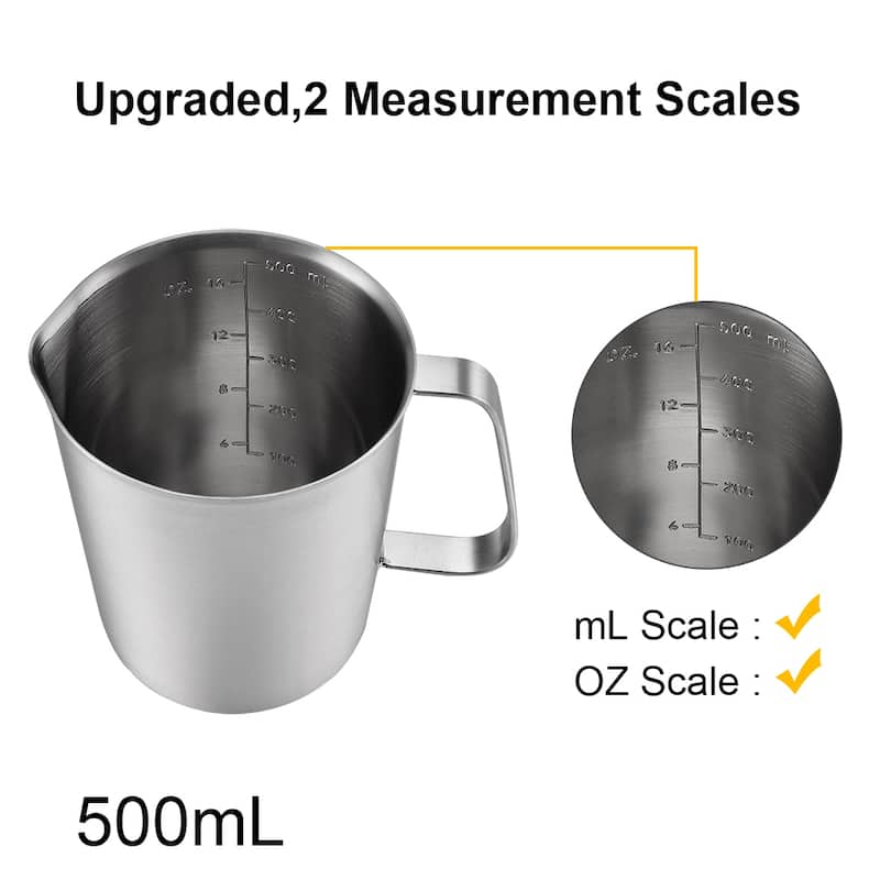 Stainless Steel Measuring Cup with Marking with Handle - 500ml