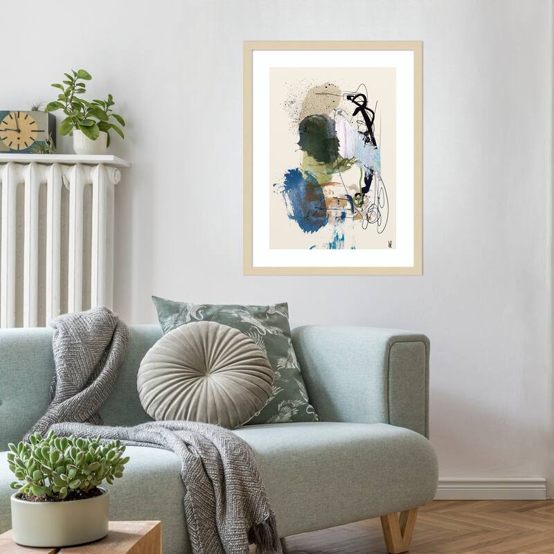 Twin Abstract by Dan Hobday Wood Framed Wall Art Print