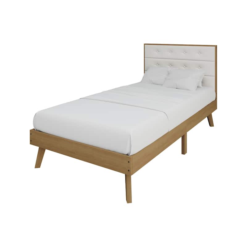 CraftPorch Mid-Century Wooden Platform Bed