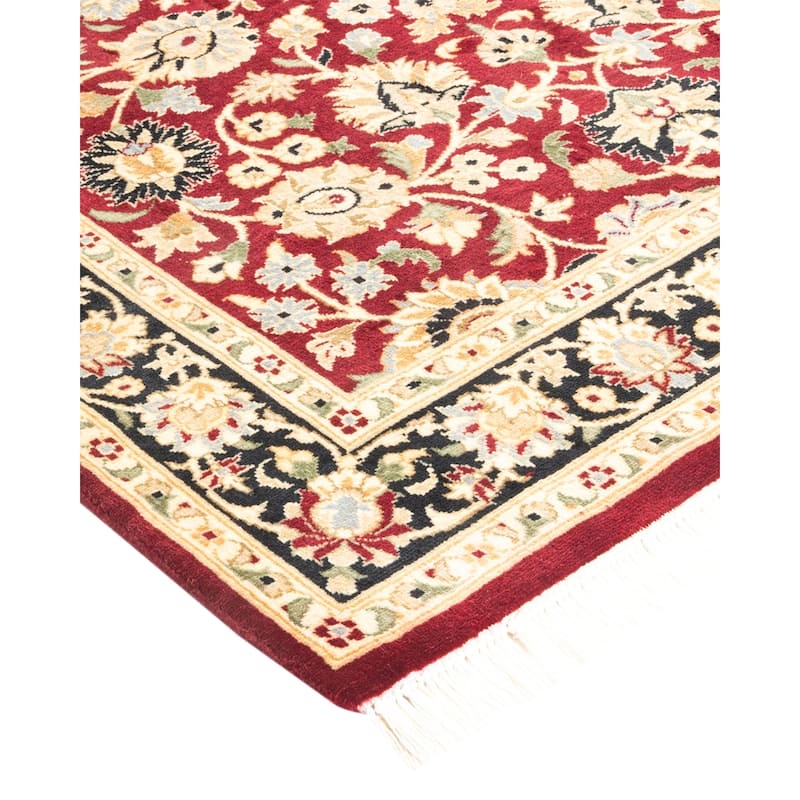 Overton Hand Knotted Wool Vintage Inspired Traditional Mogul Red Area Rug - 3 x 5