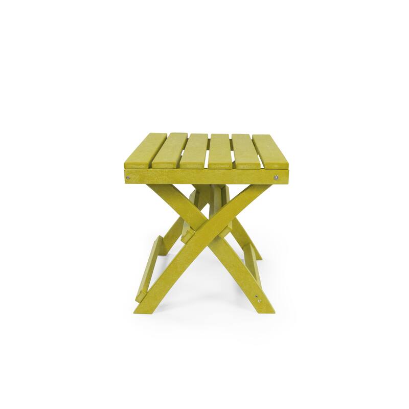 Santorini Fully Assembled All-Weather Recycled HDPE Outdoor Folding Side Table