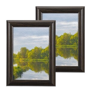 2 Pcs Wood Picture Frames, 4 x 5 Inch Wooden Photo Frame with Mat ...