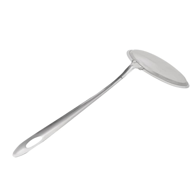 Home Stainless Steel Oil Spice Flour Sediment Mesh Strainer Colander - 10" x 3.9"(L*Max.D)