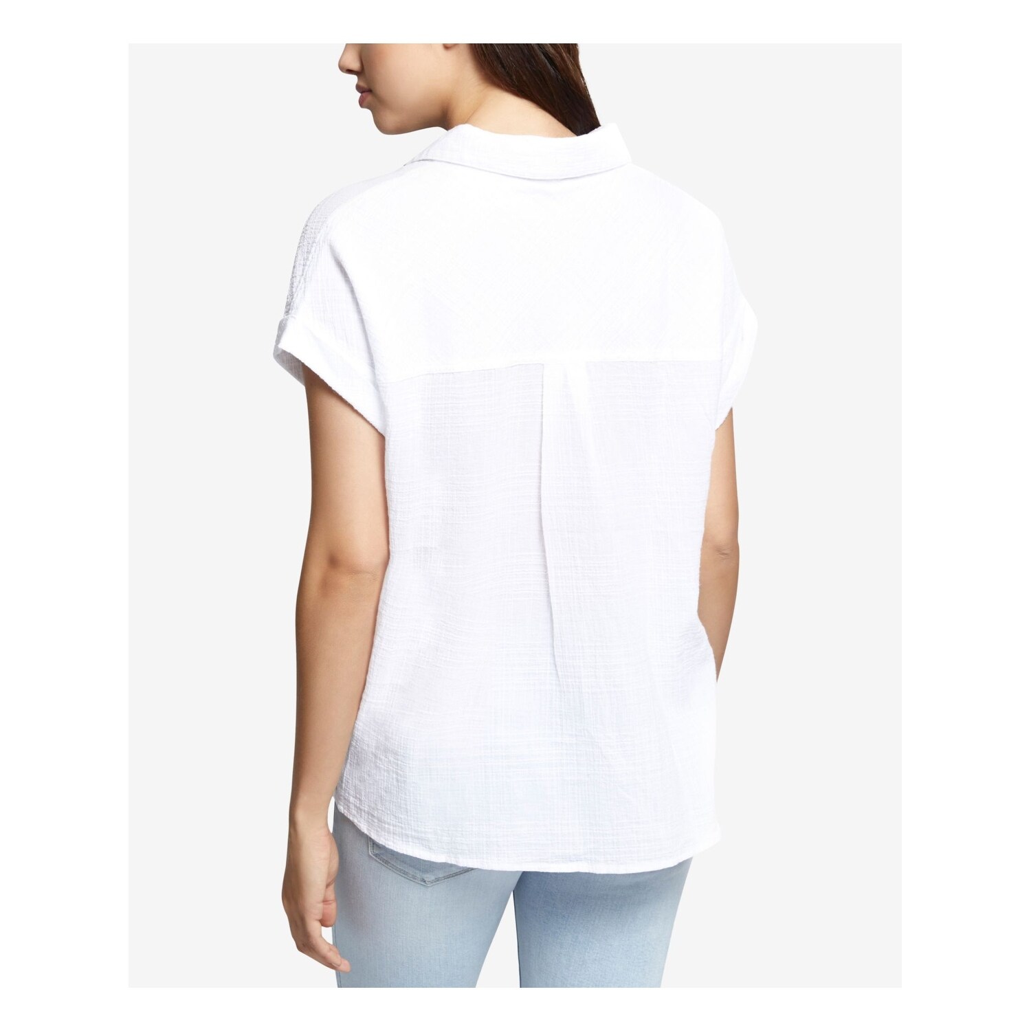 womens white blouse short sleeve