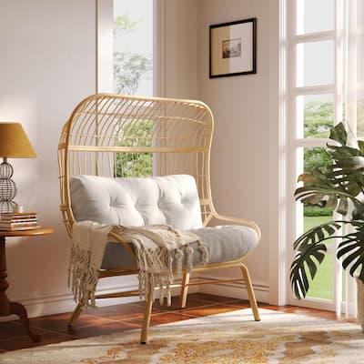 Palos Outdoor Wicker Loveseat with Fabric Cushion by Christopher Knight Home
