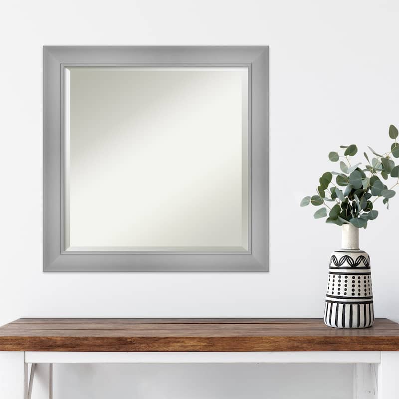 Beveled Wall Mirror - Flair Polished Nickel Frame