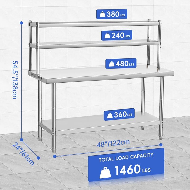 48 x 24 Inches Stainless Steel Work Table - 48*24